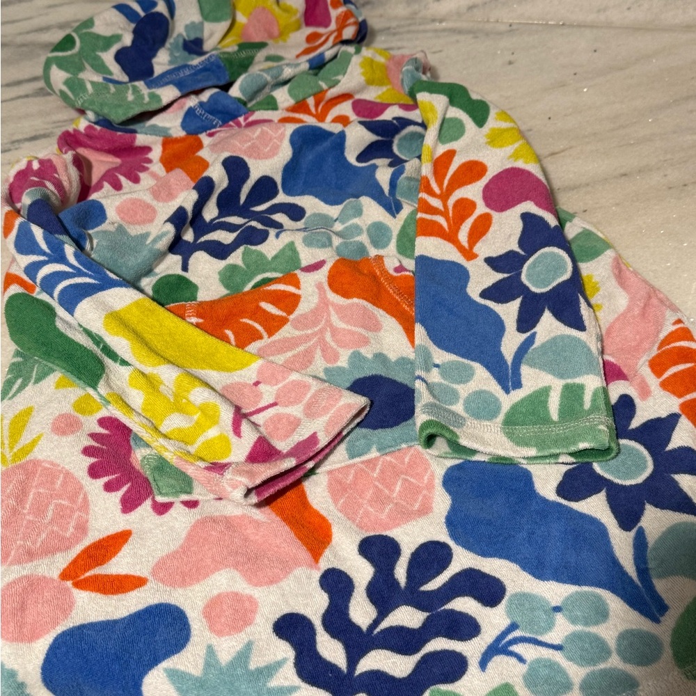 Boden Pink and Blue Hooded Dress